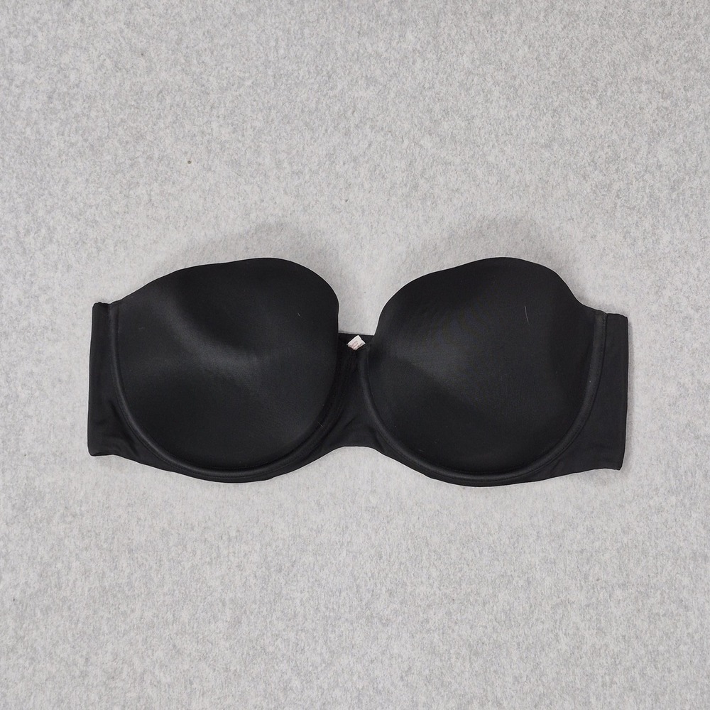 Cacique Women Bra 44DD Black T Shirt Underwired Lightly Lined READ